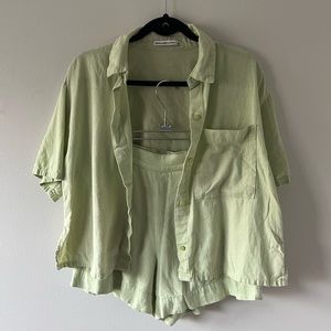 Abercrombie Linen Blend Set in Lime